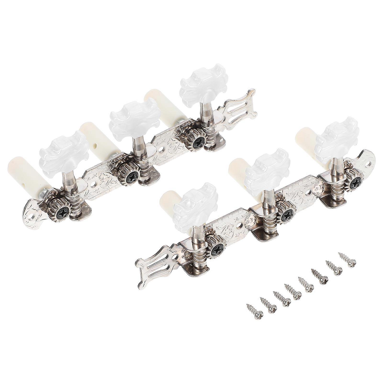 Classical Guitar Tuners Metal and Plastic Tuning Pegs for Guitars String Adjustment Tuning 1 Pair