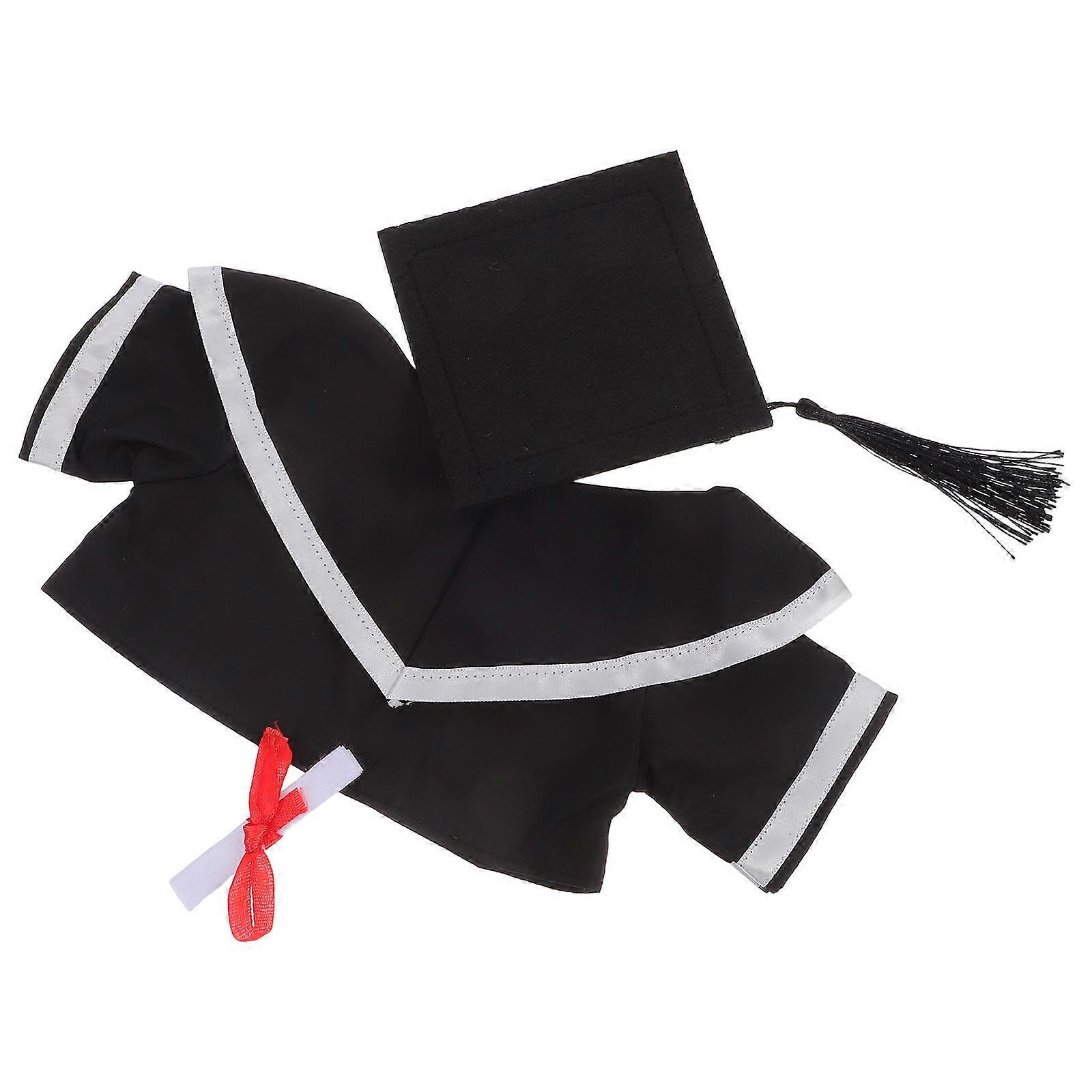 Adorable Bear Doll Graduation Outfit Set with Cap, Gown, and Certificate for Celebrations, Ceremonies, Parties, and Photoshoots