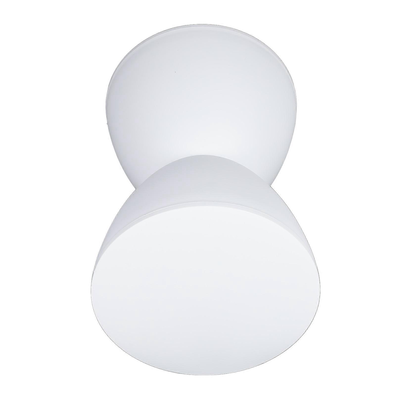 Modern Hourglass Shaped Stool Round End Table Stool for Shoe Changing Home Use 43x30cm White 