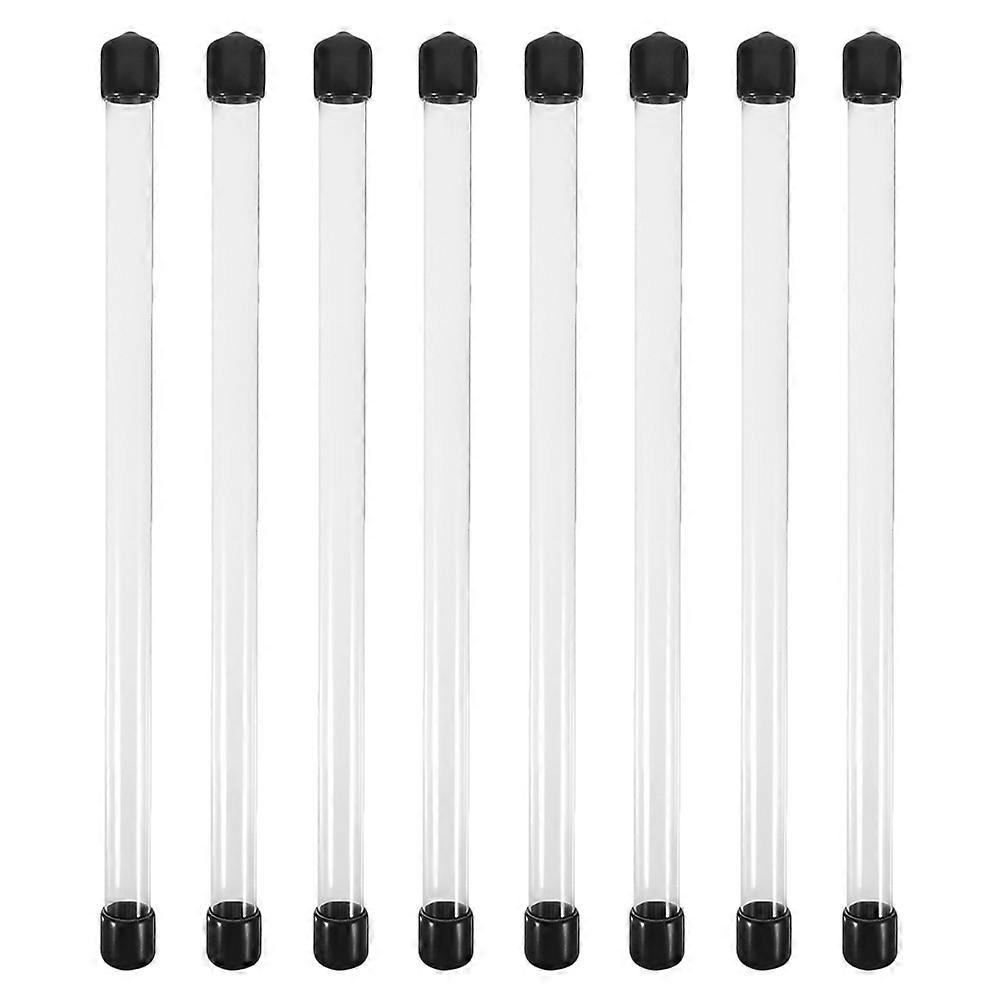 8pcs Transparent Storage Tubes with Caps for Beads, Crafts & Experiments – Clear Design for Easy Monitoring & Versatile Applications