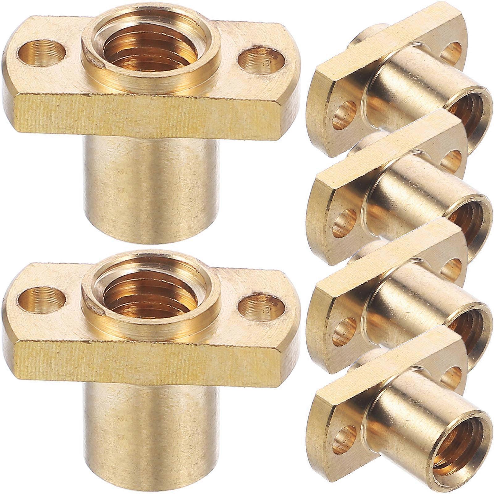 Precision Screw Kit Trapezoidal Nut 3D Printer Accessories 2mm Golden 6Pcs