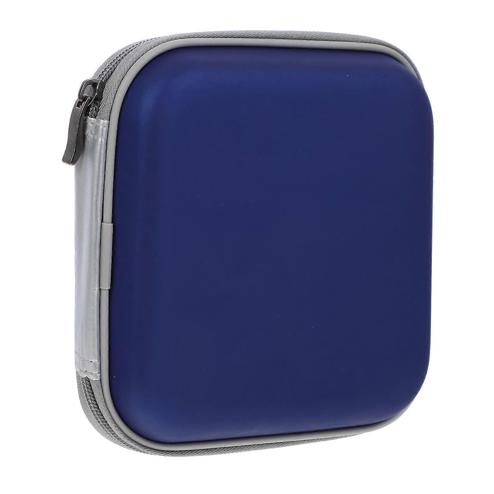 Dvd Storage Sleeves CD Case 20 Slot Organizer For Travel Home Organization Blue Square Protect Dvds 1Pack