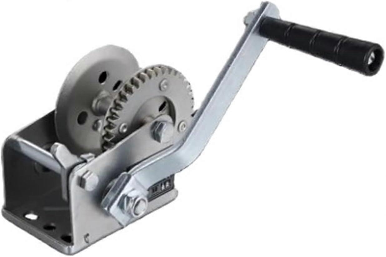 Power Hand Winch 600 LBS Manual Wire Rope Hoist Puller, Hand Winch, Compatible With Motor Hoists, Shafts And Gearboxes