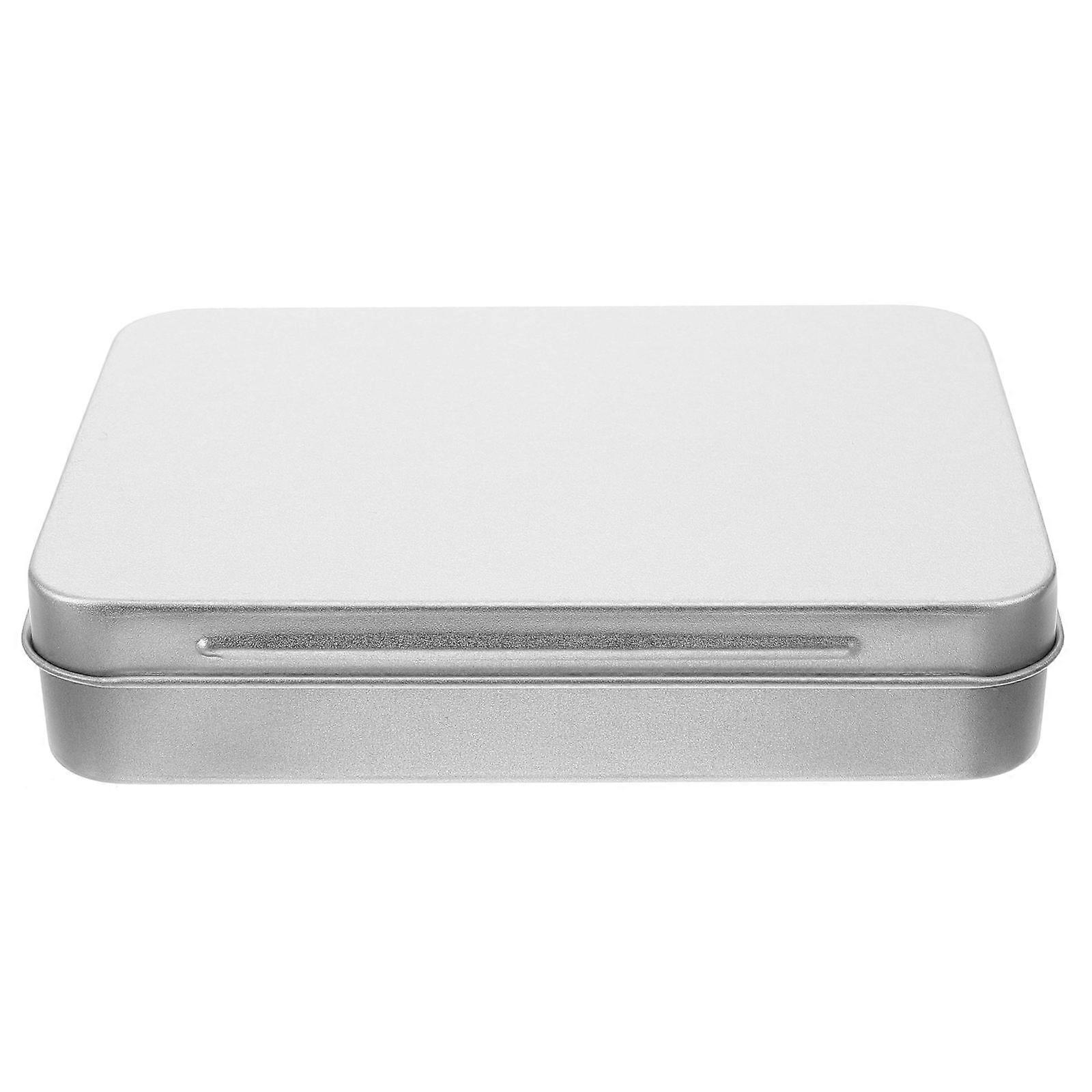 Compact Lightweight Rectangular Tin Box with Lid for Tea, Biscuits & Candy Storage – Rustproof & Versatile Home Organizer