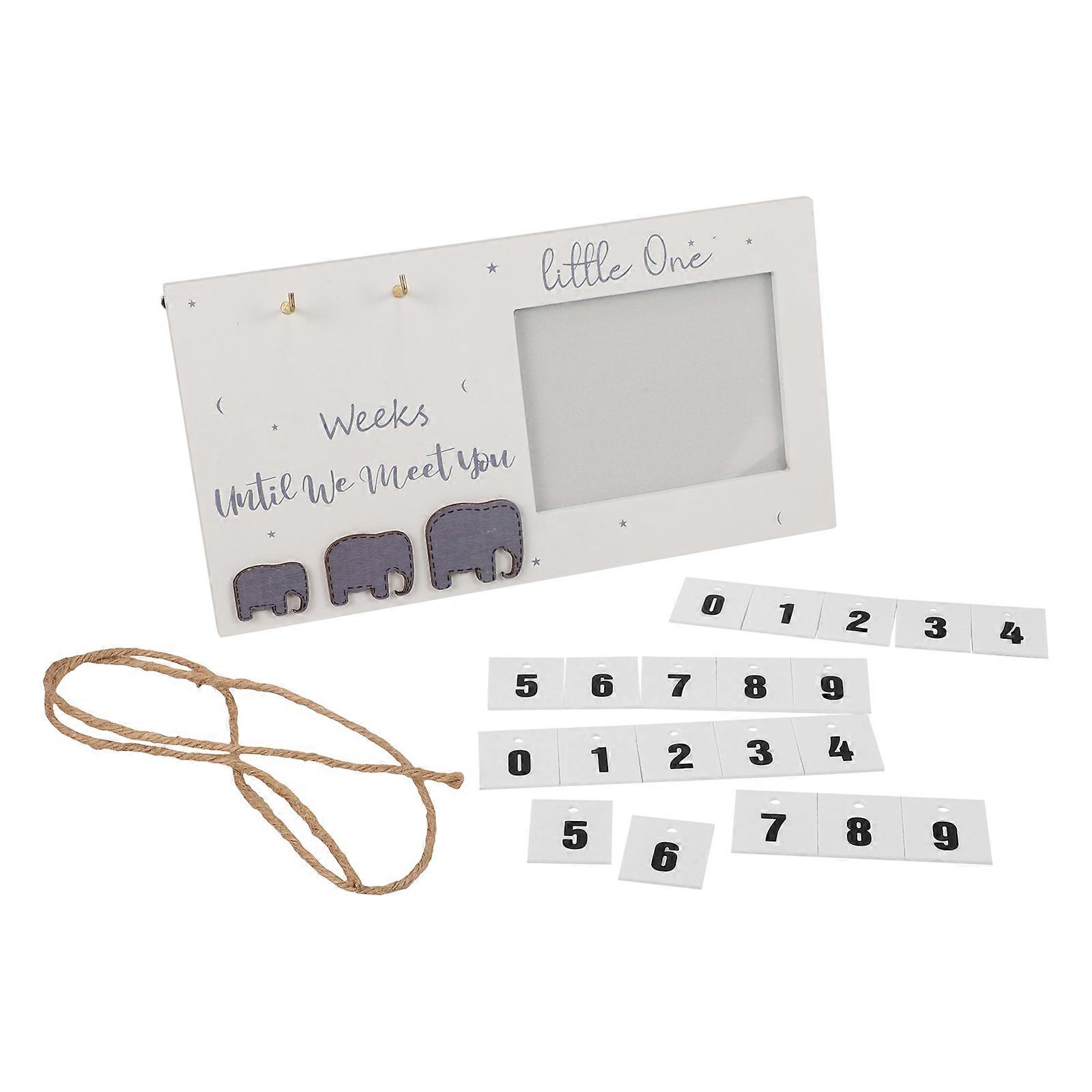 Baby First Year Picture Frame Sonogram Photo Board Simple Design White 24.00X12.50X0.90CM Photo Display 1Pack