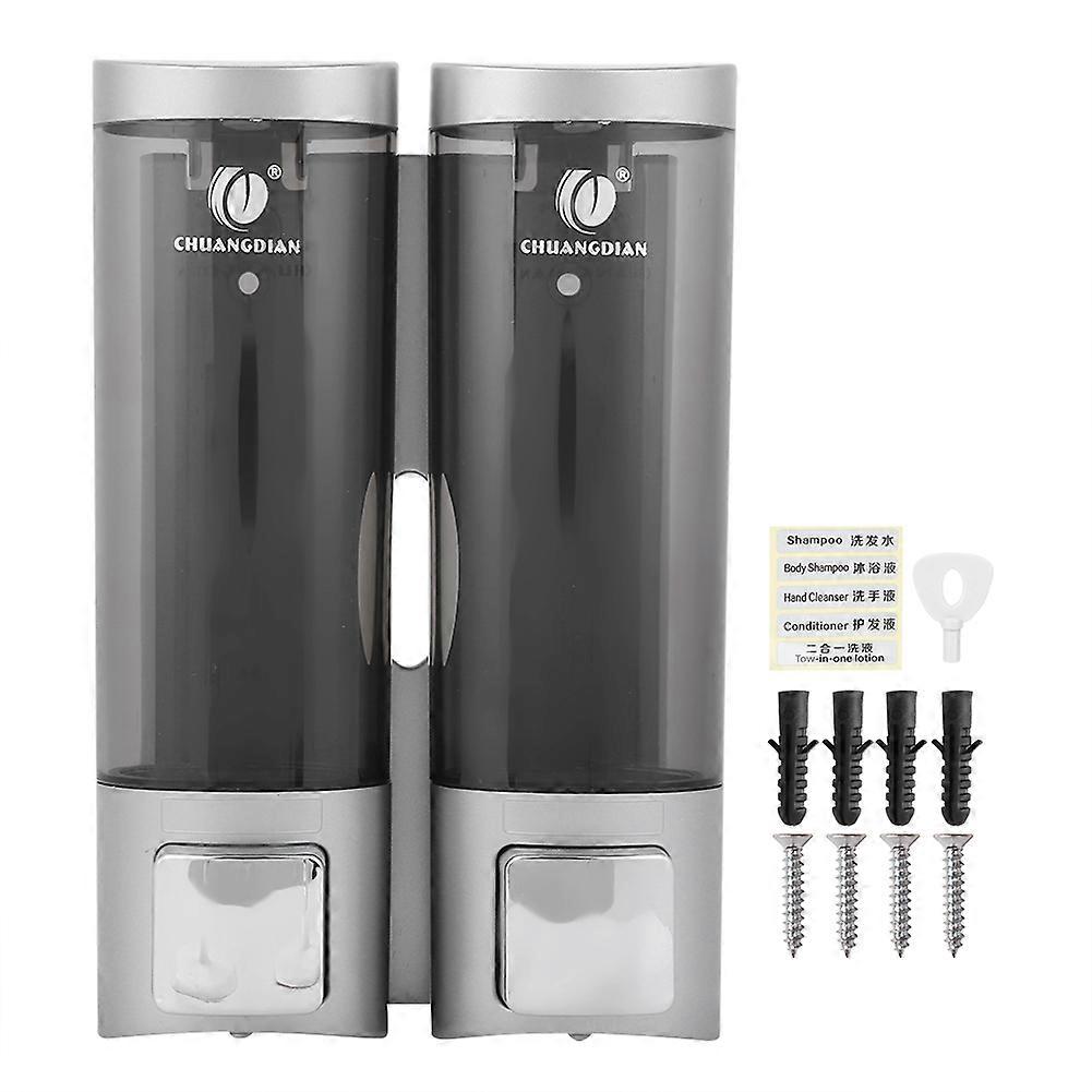 200ml x 2 Dual Head Manual Wall Mounted Soap Dispenser