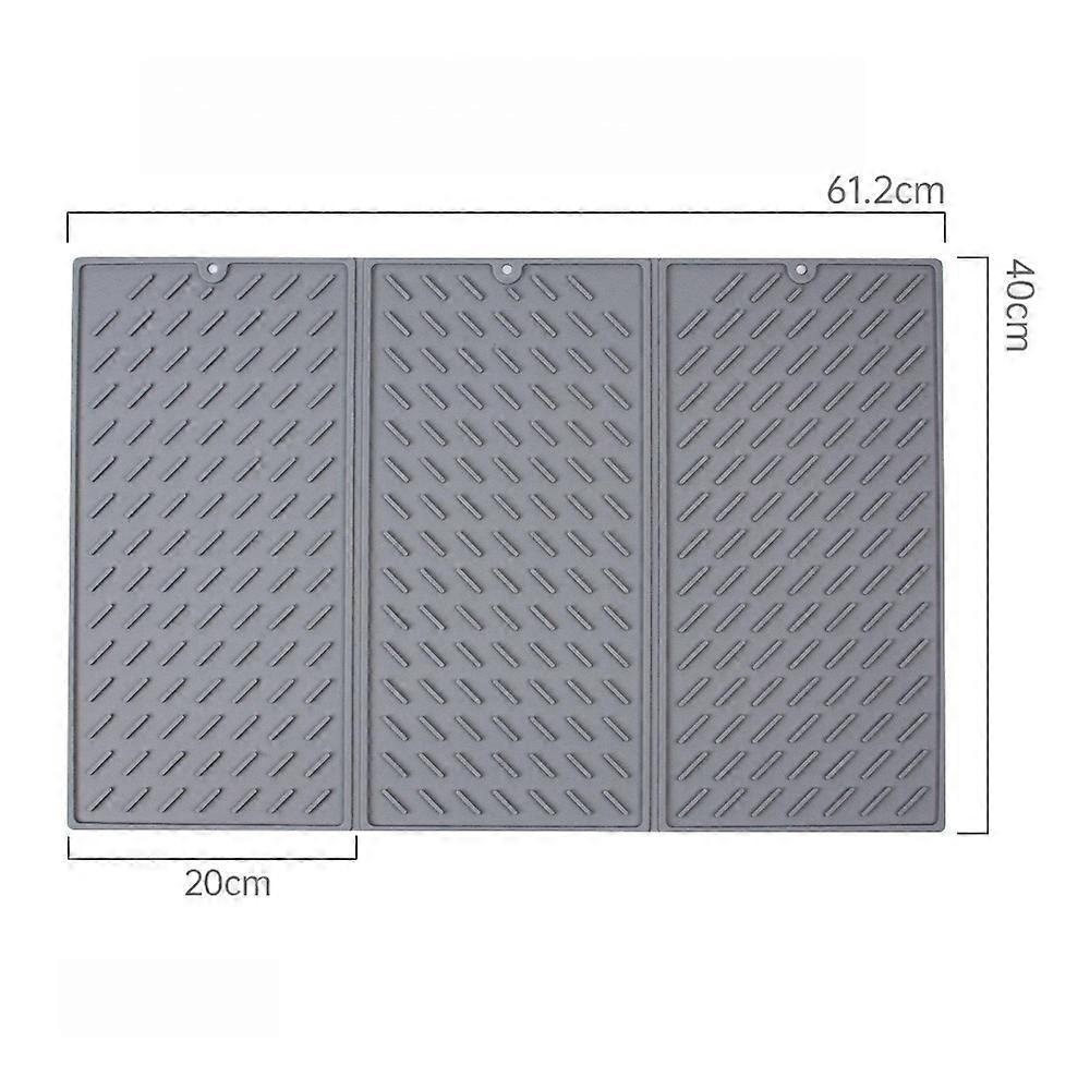 Foldable drying mat Silicone coffee cups Drying pads gray