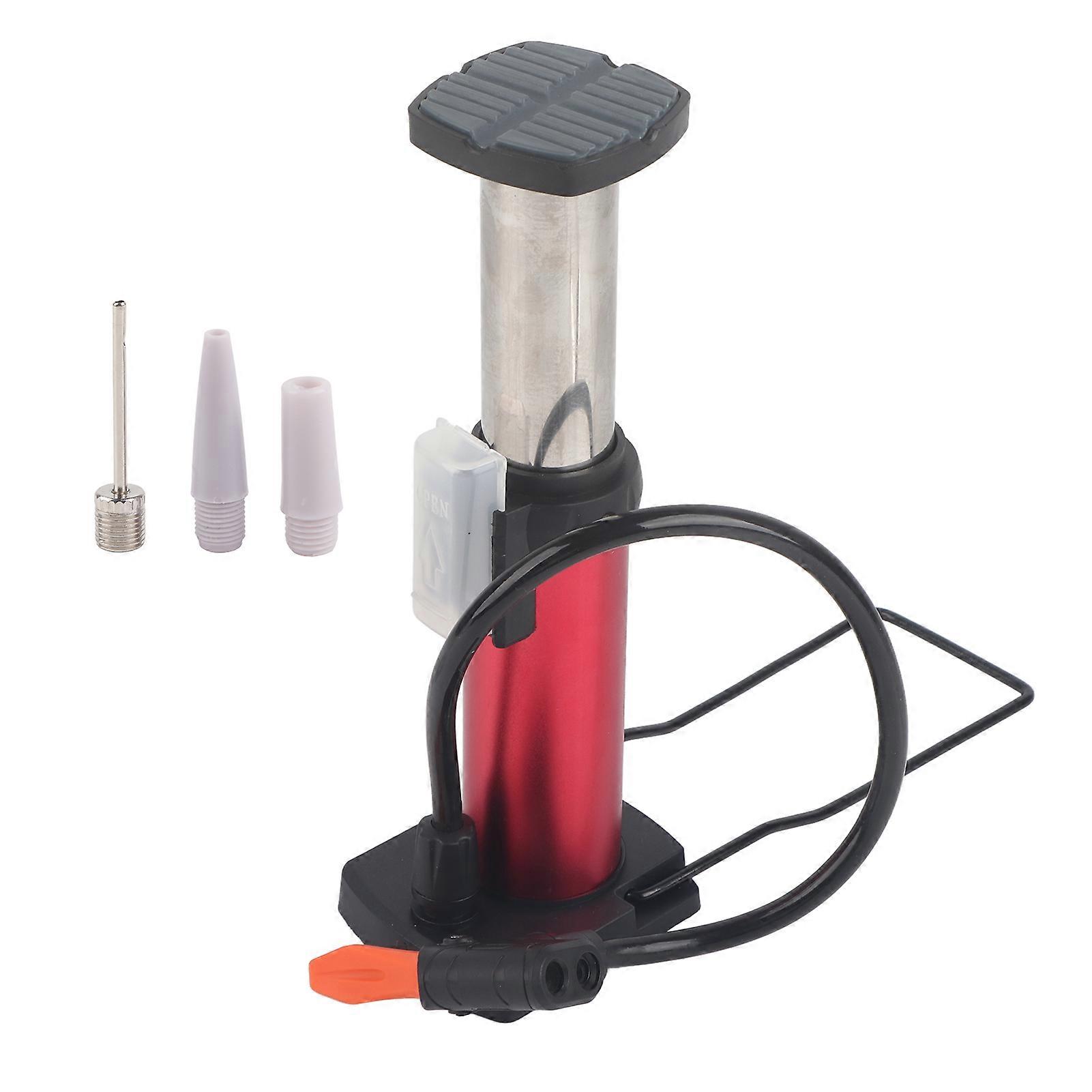 Mini pompe à pied portable haute pression pour vélo (rouge)