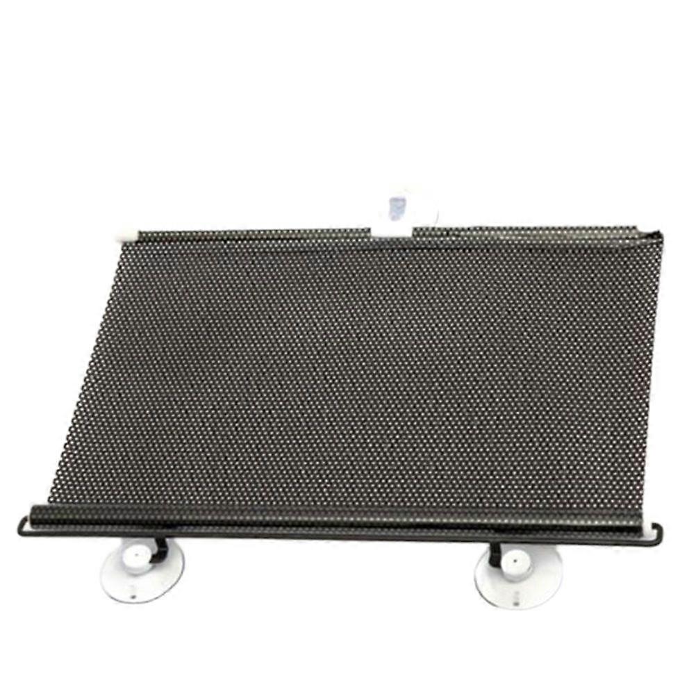 Free-perforated Balcony Suction Cup Sunshade Blackout Curtain Temporary Blinds Versatile Anywhere Portable Lightweight Drape for Door (Black Mesh Dot)