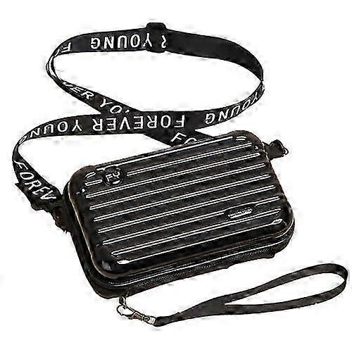 Hard Shell Kosmetisk väska Kvinnor Mini Resväska Form Crossbody Väska Axelväska