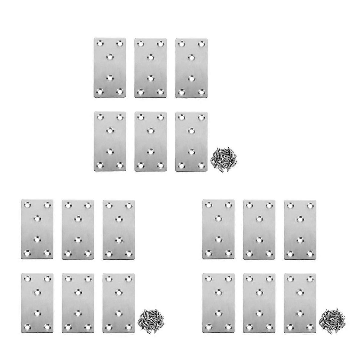 6 PCS Mending Plates Straight Brace Brackets Heavy Duty Flat Bracket