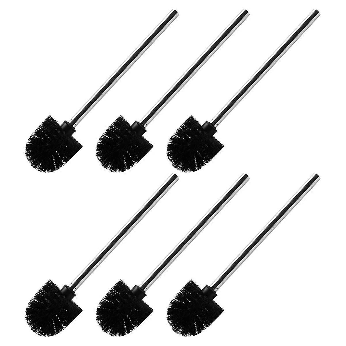 Stainless Steel WC Bathroom Cleaning Toilet Brush Black Head