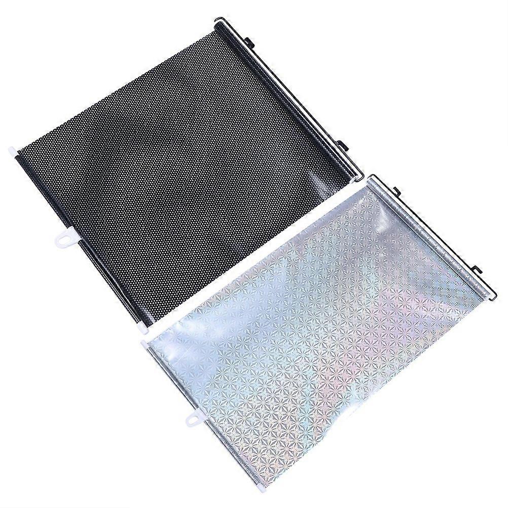 Windshield Sun Protector Car Windshield Sunshade Rectangular Black 60X40cm Sunshade 2Pcs