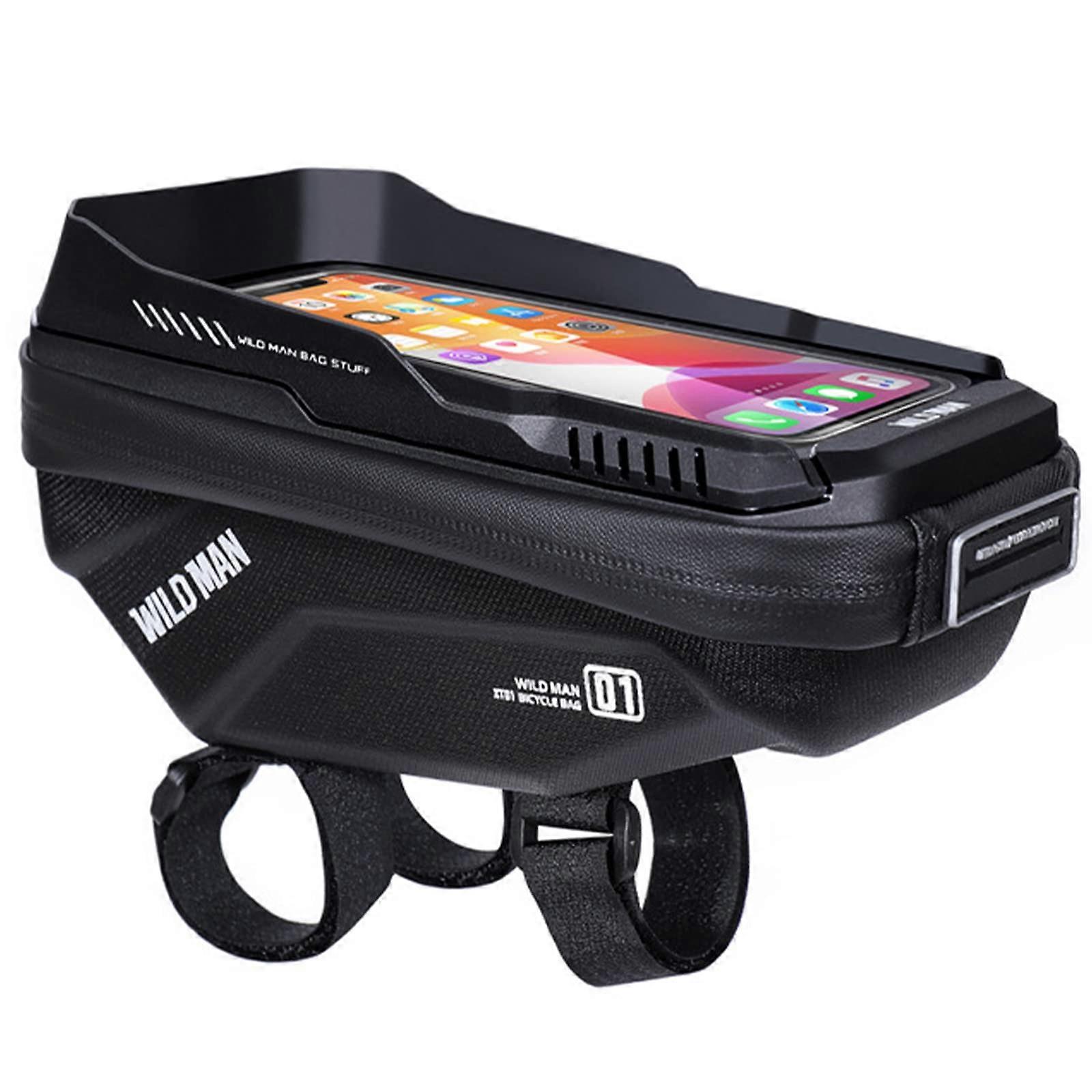 Bicycle Frame Bag Phone Holder Top Tube Bag for Smartphones up to 6.7in