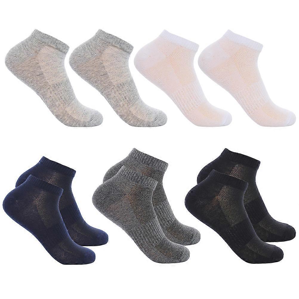 Running Socks Mens Ankle Socks Breathable Short Cuff Men Cycling 5Pairs