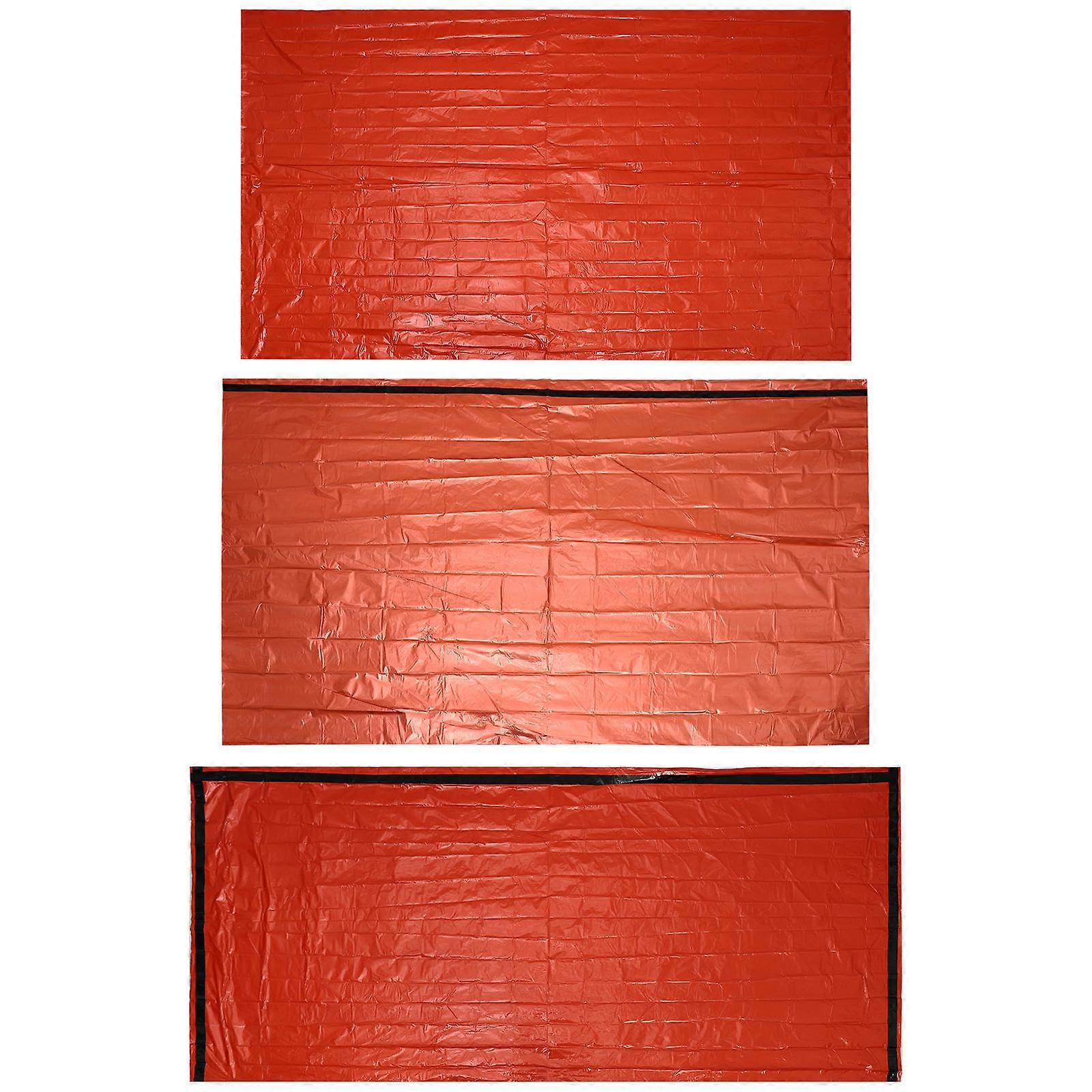 Emergency Thermal Sleeping Bag for Outdoor Use Portable PE Material Orange Color Keeps Warm
