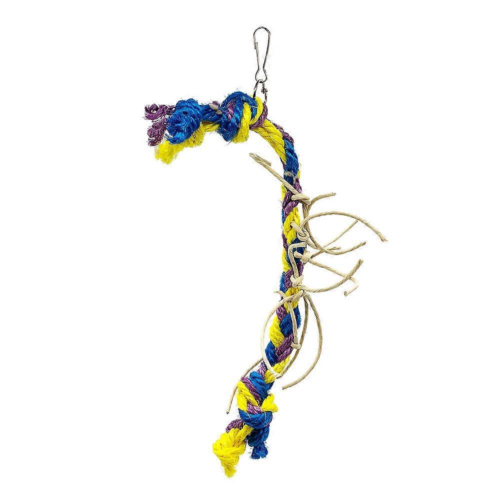 Bird Chew Toy for Parrot Sisal Rope String Bird Cage Hanging Bite Rope String Exploring 1 Piece