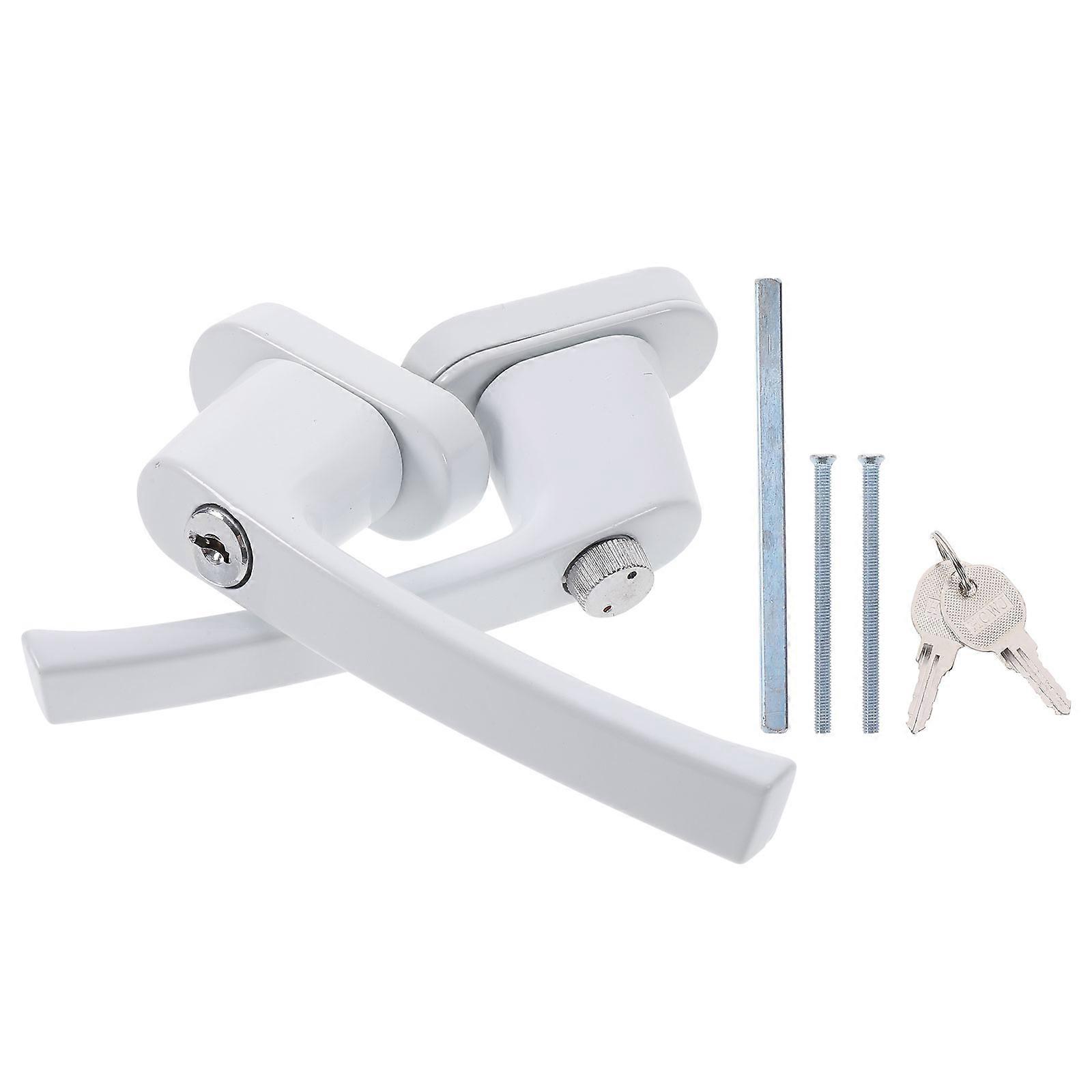 Lever Door Lock Two-End Lever Lock Crank Handle For Office Door And Window Zinc Alloy 1Pcs