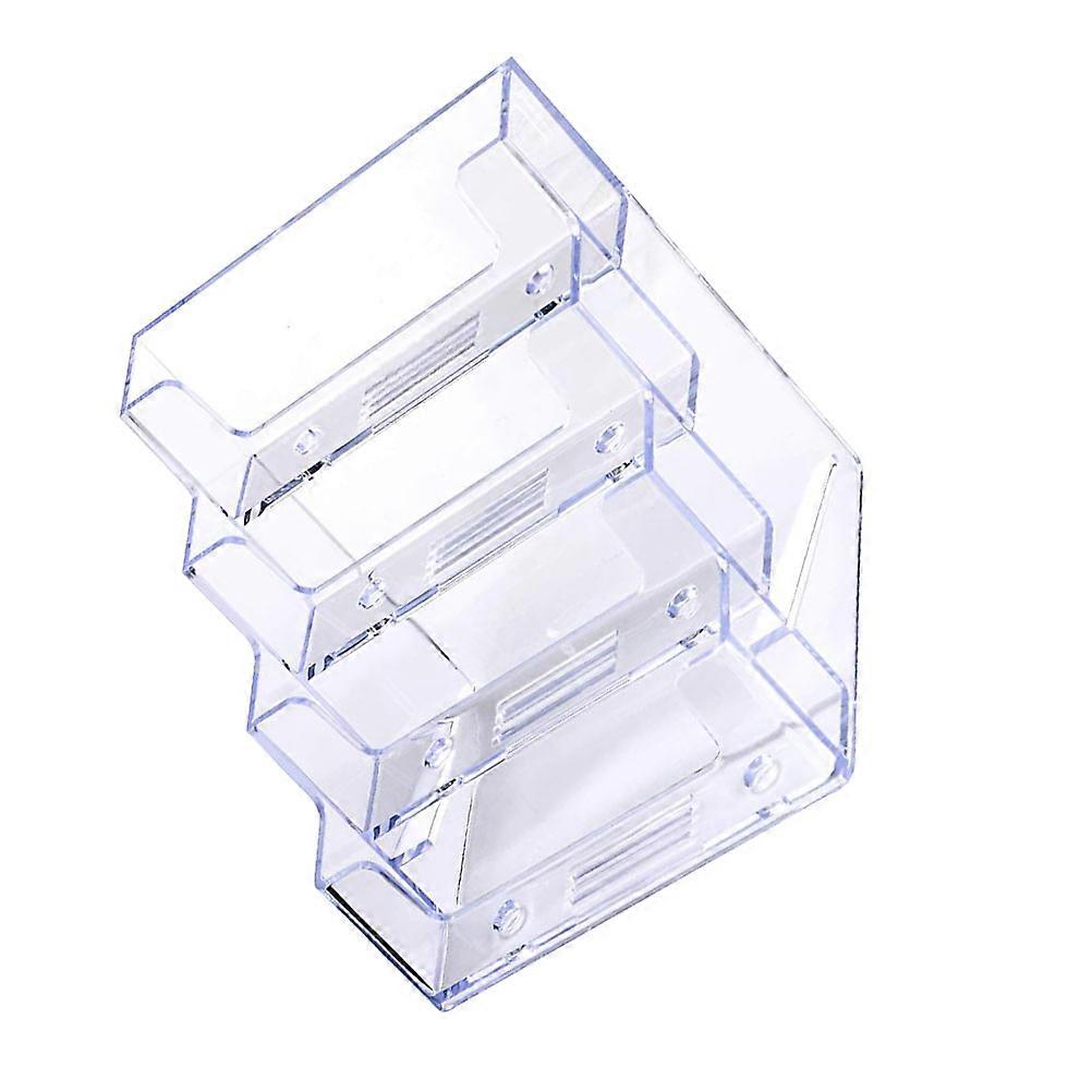 Clear Transparent Business Card Display Holder Open Design Capacity Organizer for Office or Home Use