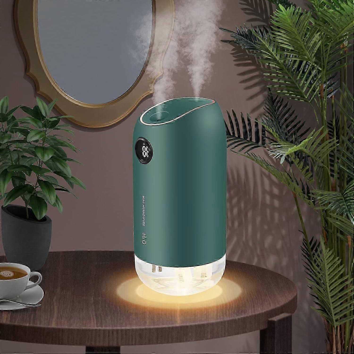 500ML Quiet Ultrasonic Air Humidifier for Babies, Auto-off Home Humidifier for Bedroom Office Yoga, Green