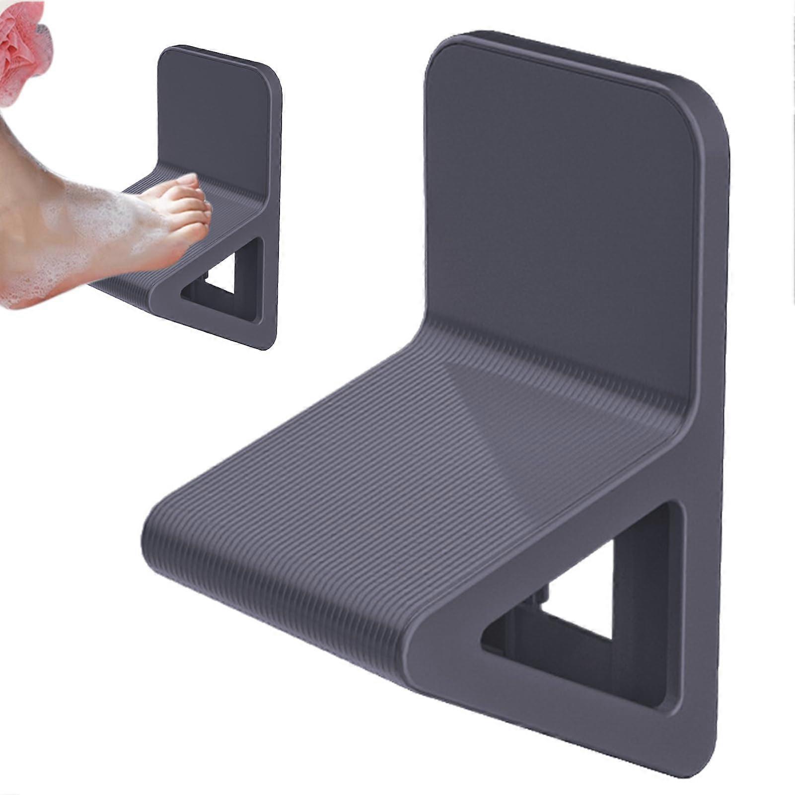Shower Footrest  Triangular Leg Shaving Stool  Stable Foot Support  Black