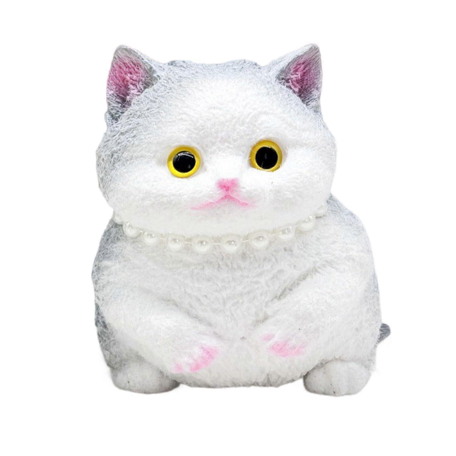 Stress Reliever Toy for Cats - Portable Compact Squeeze Toy, Grey TPR Material, Wet Smooth Design