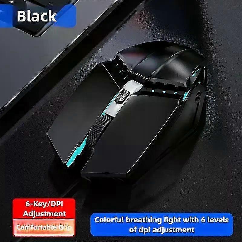 Wired Gaming Mouse with Breathing Light, 8800dpi, 6 Keys, Lightweight Ergonomics E-sports Mouse for PC and Laptop
