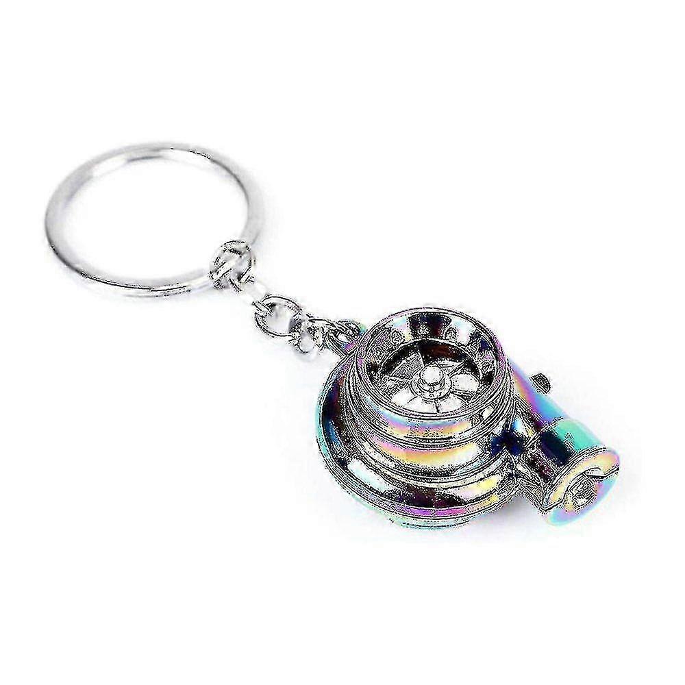 Car Sound Turbo Keychain with Plain Bearing, Spinning Turbine Model, and Turbo Ring Design for Enhanced Style