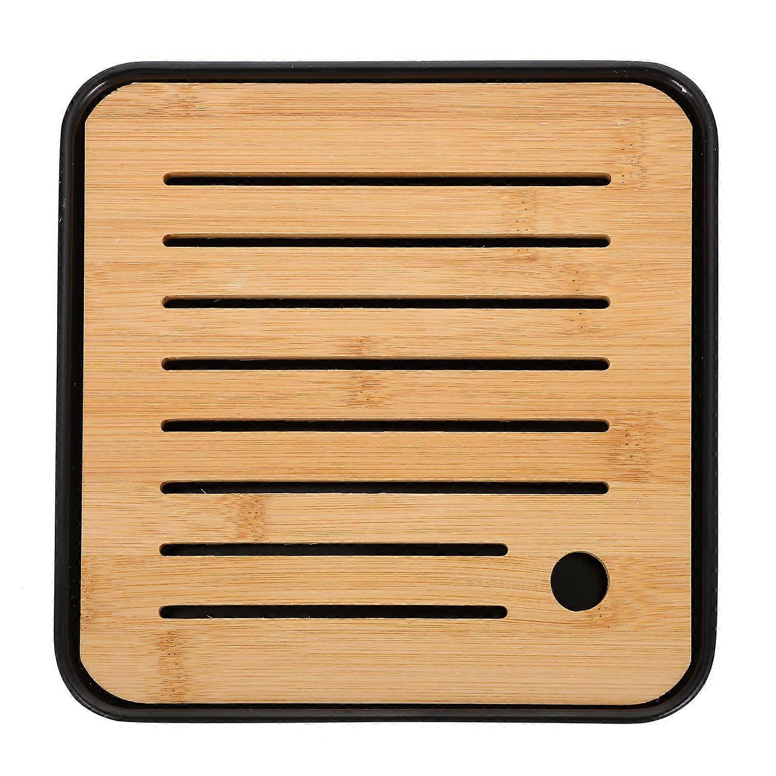 Household Teaware Holder Bamboo Tea Tray present for Tea Enthusiasts Holidays 1Pcs