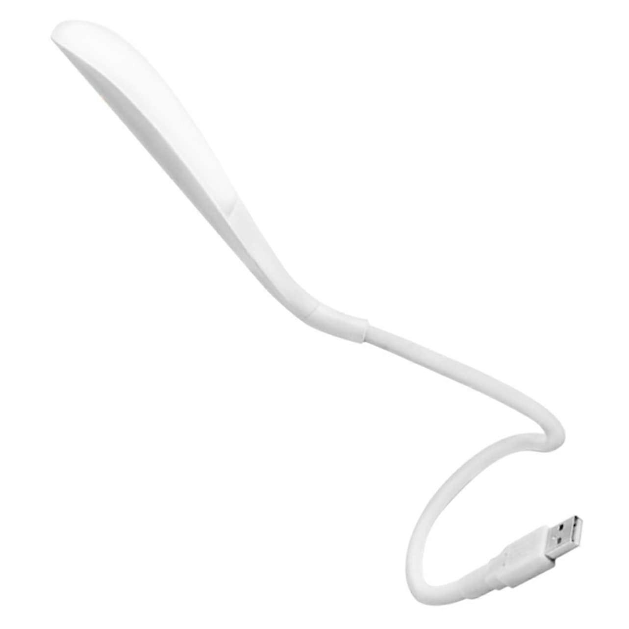 Plug-in Eye Protection Table Lamp LED USB Desk Lamp, White Plastic, Small Portable Reading Light For Computer Desk