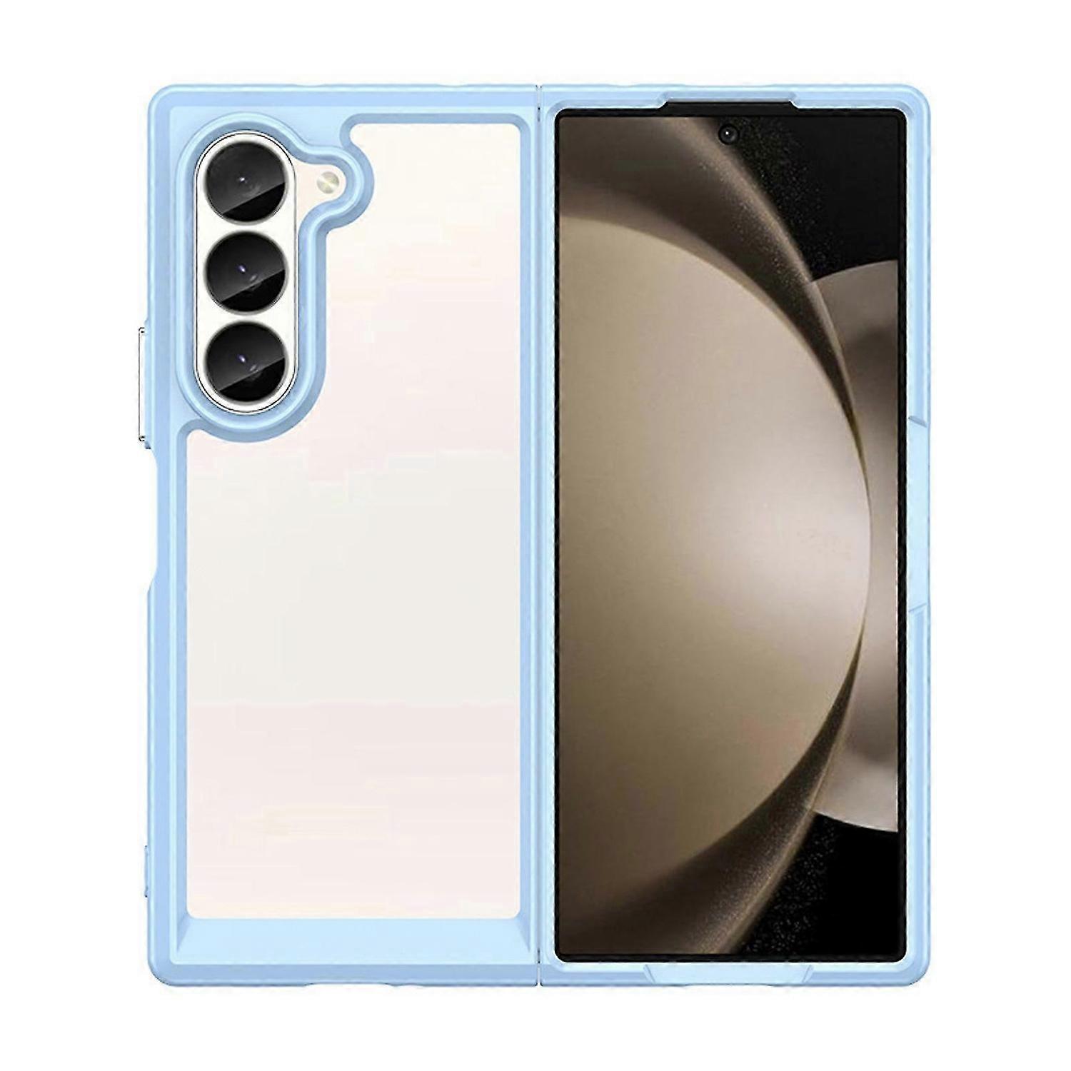 for Galaxy Z Fold 6 Case with Slim,Clear,Transparent Crystal Clear Slim Hard PC Shockproof Anti-Scra