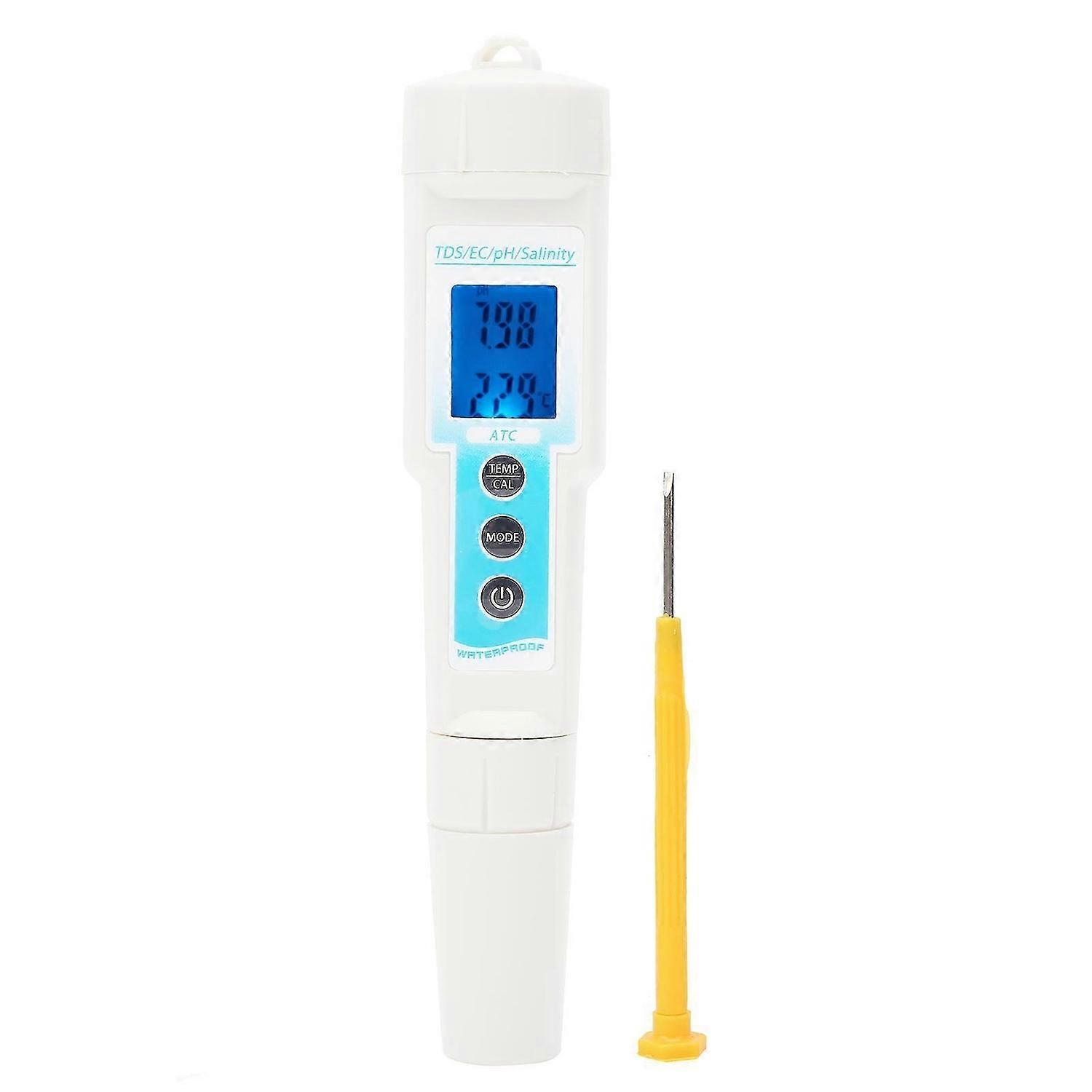Multifunctional 5 in 1 pH /EC/TDS/Temperature/Salinity Meter Water Quality Tester for Aquarium
