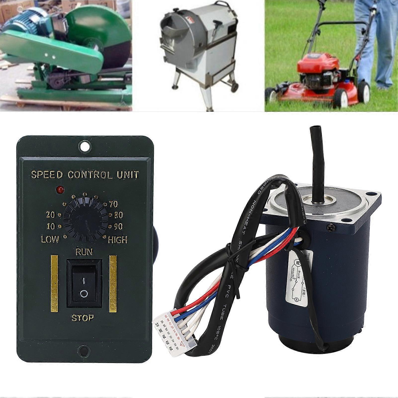 Geared Motor 6W High Torsion Low Noise Heat Resistant Variable Speed Reversible Motor with Speed Controller AC220V 1400R Per Minute (10 to 1400RPM)