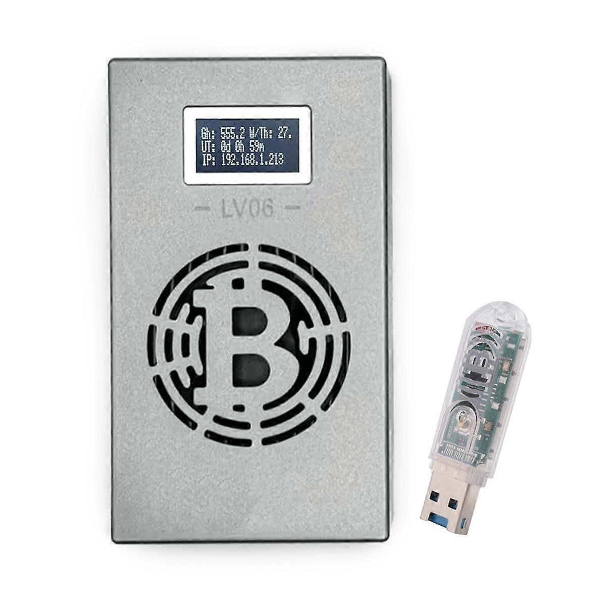 Bitcoin LV06+LV03 Silent Miner Machine BTC Miner BSV BTC BCH Dgb Crypto Mining Machine Lottery Miner BR Plug