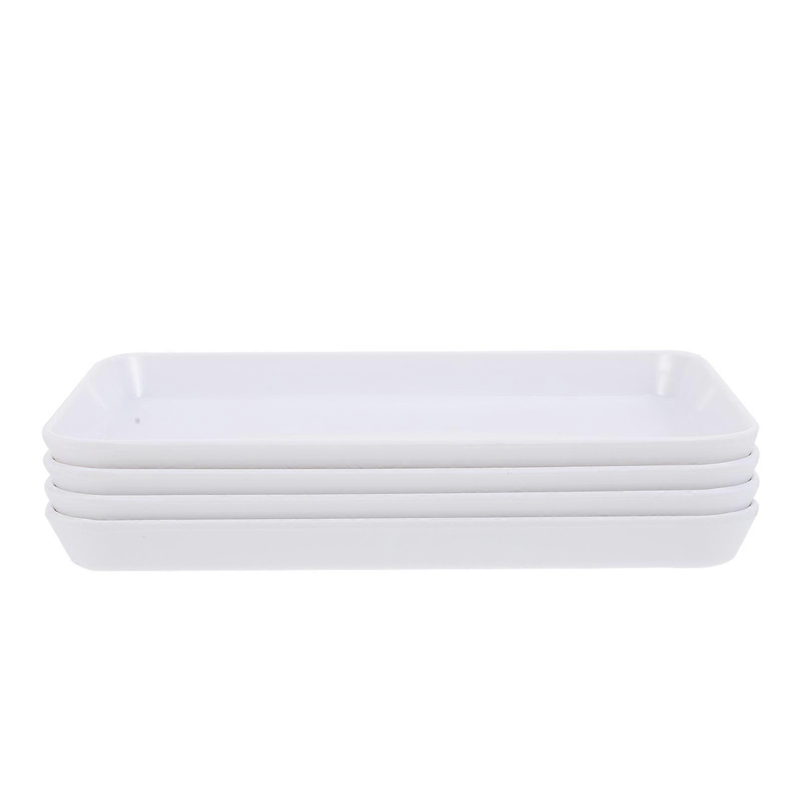 White Serving Plate for Home Use with Durability and Elegant Design 4pcs