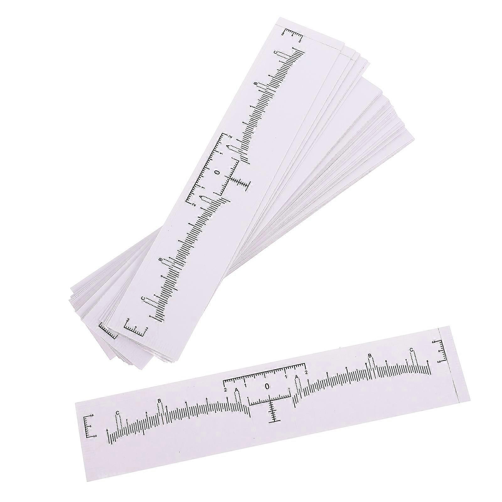 White Eyebrow Ruler for Precise Positioning 100Pcs Disposable Tools