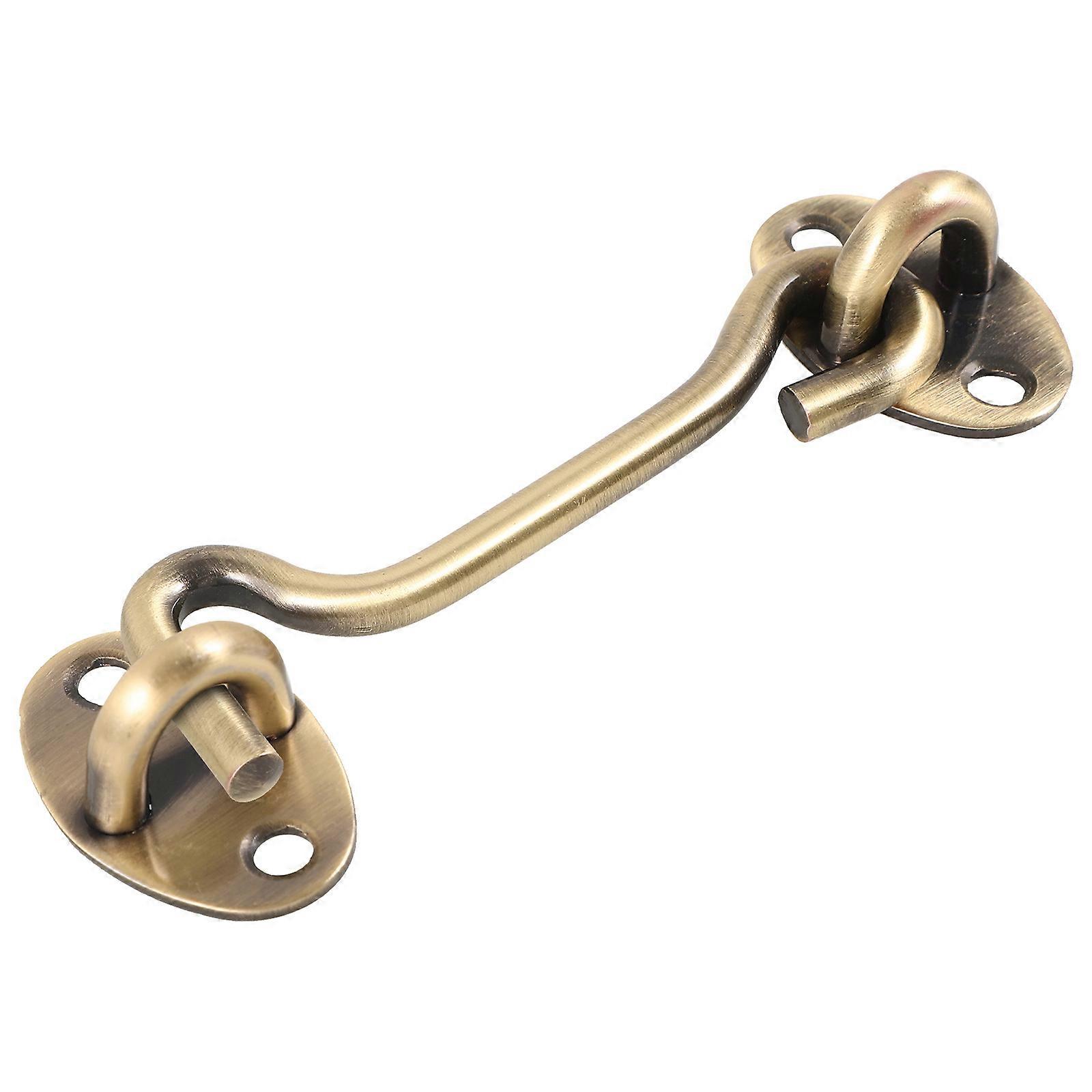 Fence Door Latch Hook and Eye Latch for Outdoor Use Brass 1 Set Windproof Secure Windows