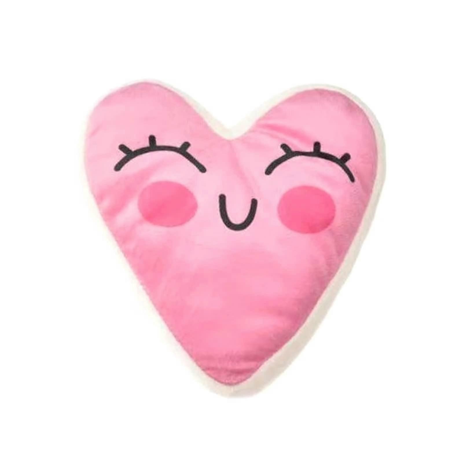 Pink Squeaky Dog Toy Soft Plush Heart And Bone Shaped Chew Toy With Squeaker For Medium And Small Dogs