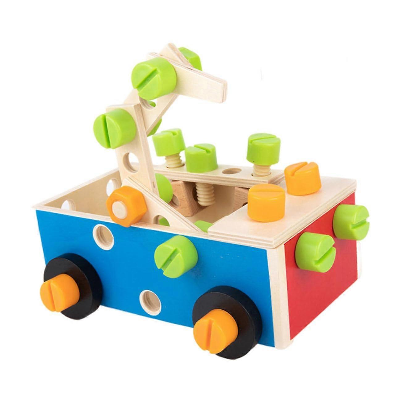 1 set of wooden toy tool set for cognitive toys, nuts promotes handeye coordination, educational toy for boys and years.