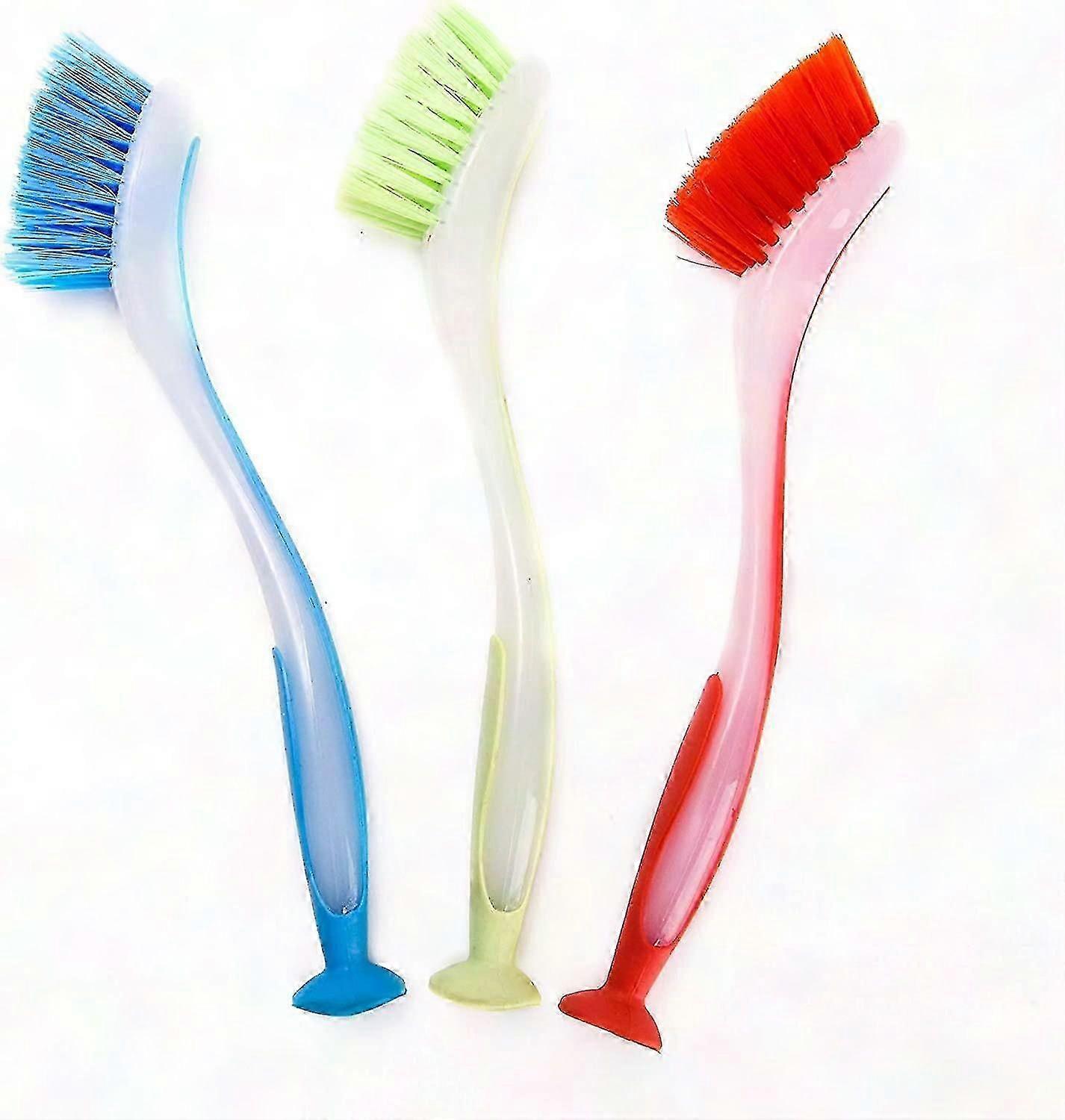 Dishwashing brushes with suction base for kitchen use