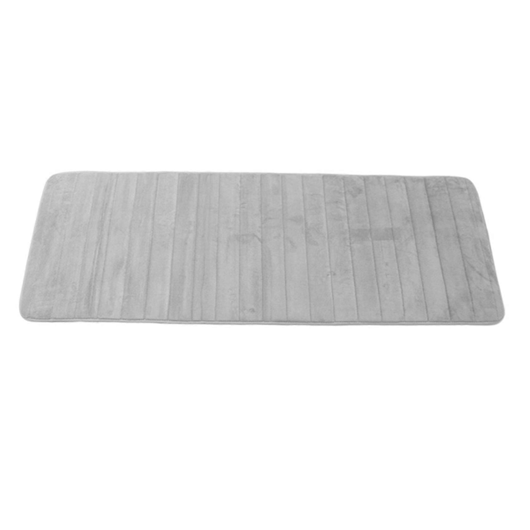 Memory Foam Soft Bath Mats - Non Slip Absorbent Bathroom Rugs Extra Large Size Runner Long Mat for Kitchen Bathroom Floors 60X160cm, Grey