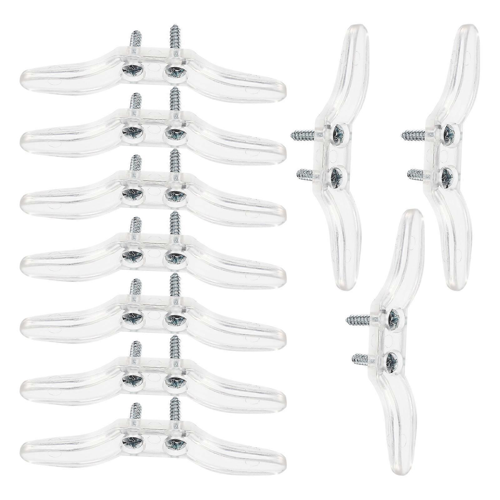 10 Pcs Blind Cord Cleats Safety Rope Cleats, Blind Cord Winder, Plastic Transparent Blind Cord Cleat With Screws For Window Blinds Curtains Sun