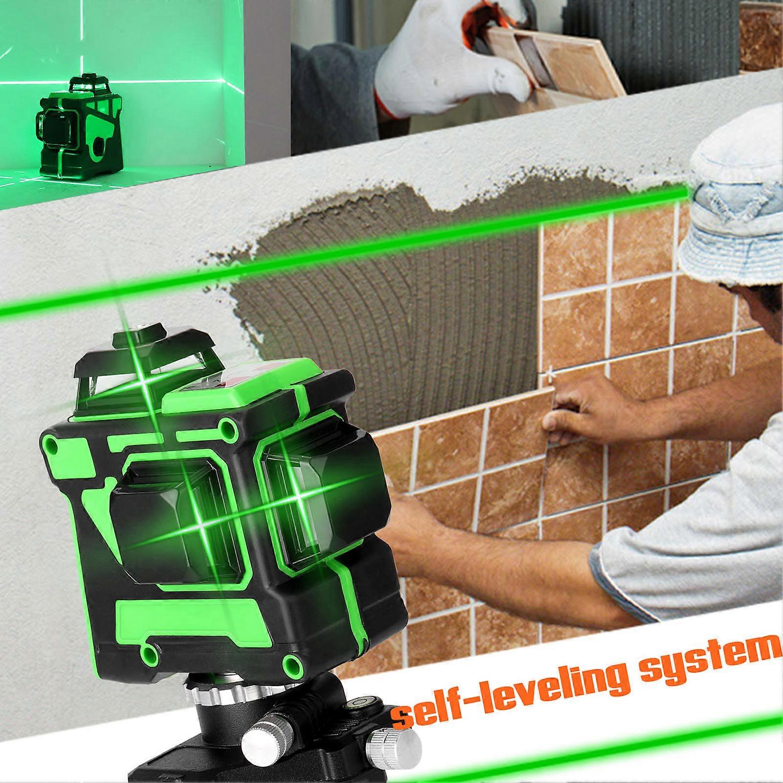 Machine de niveau 3D Base rotative à 360 ° Vis 1/4 de pouce Machine de niveau 12 lignes pour le papier peint