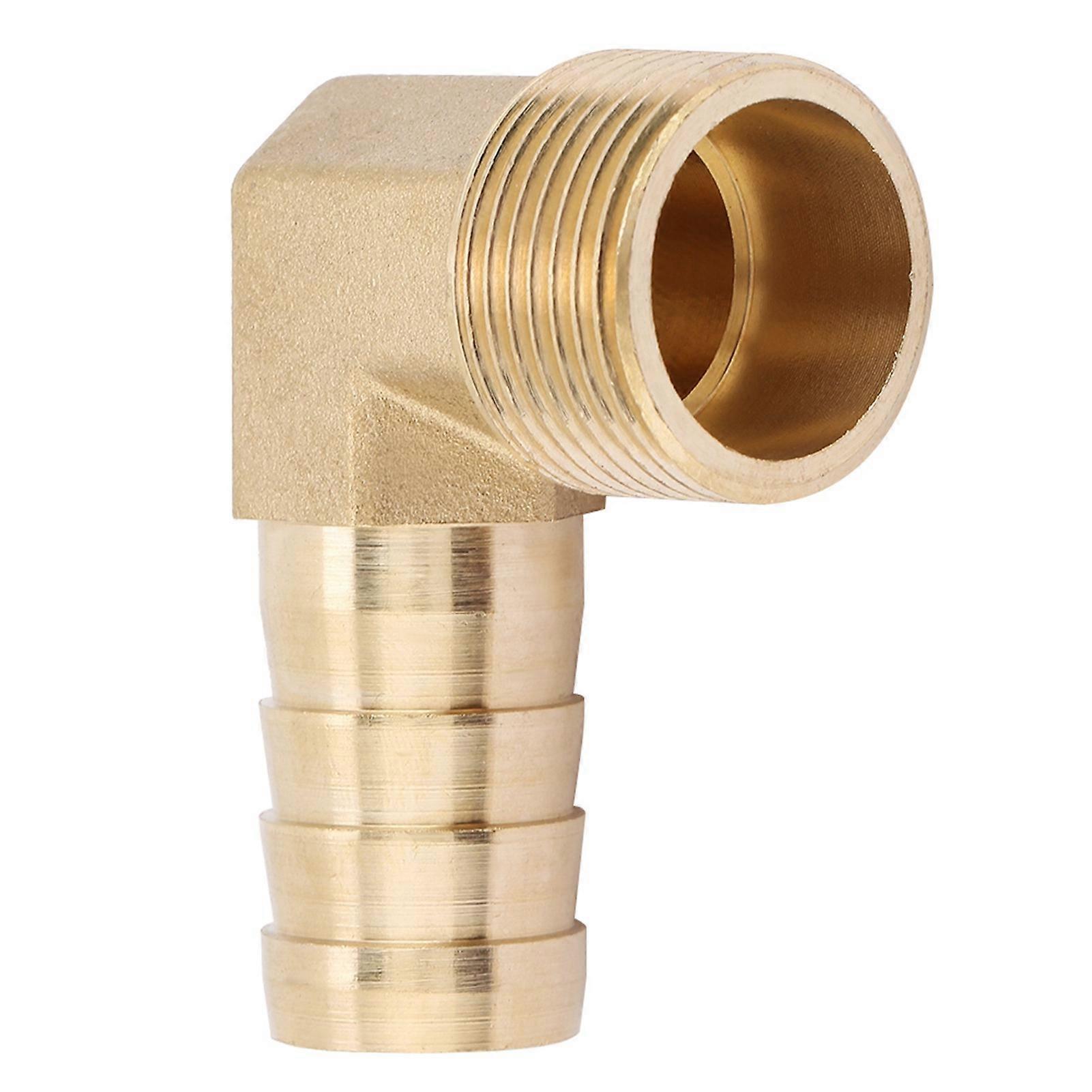 1pc 3/4" Male Thread Brass Elbow Barbed Coupling Connector Hose Fitting (19mm)
