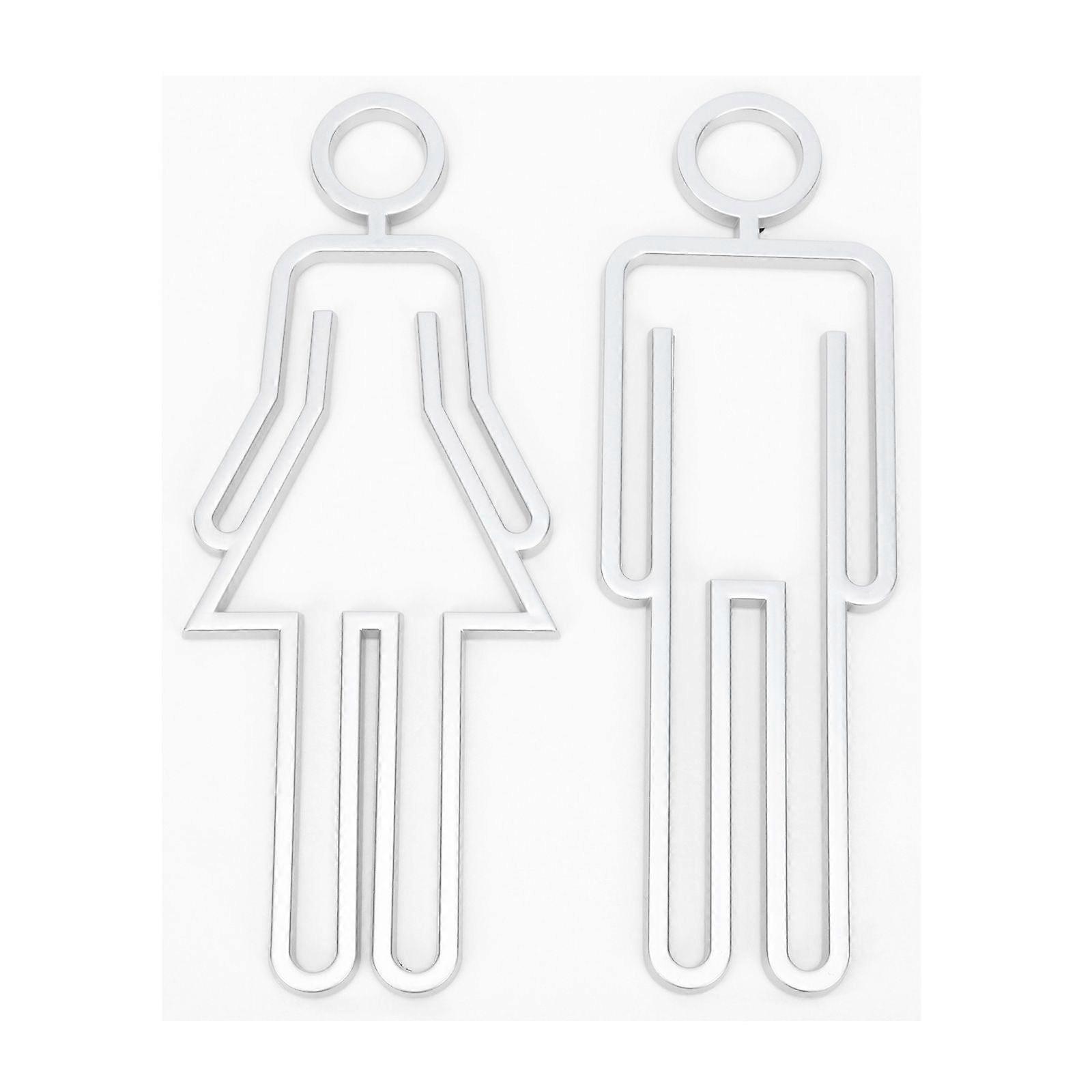 1 pari WC-kyltit WC-tunnuslevyt Wc-opasmerkit