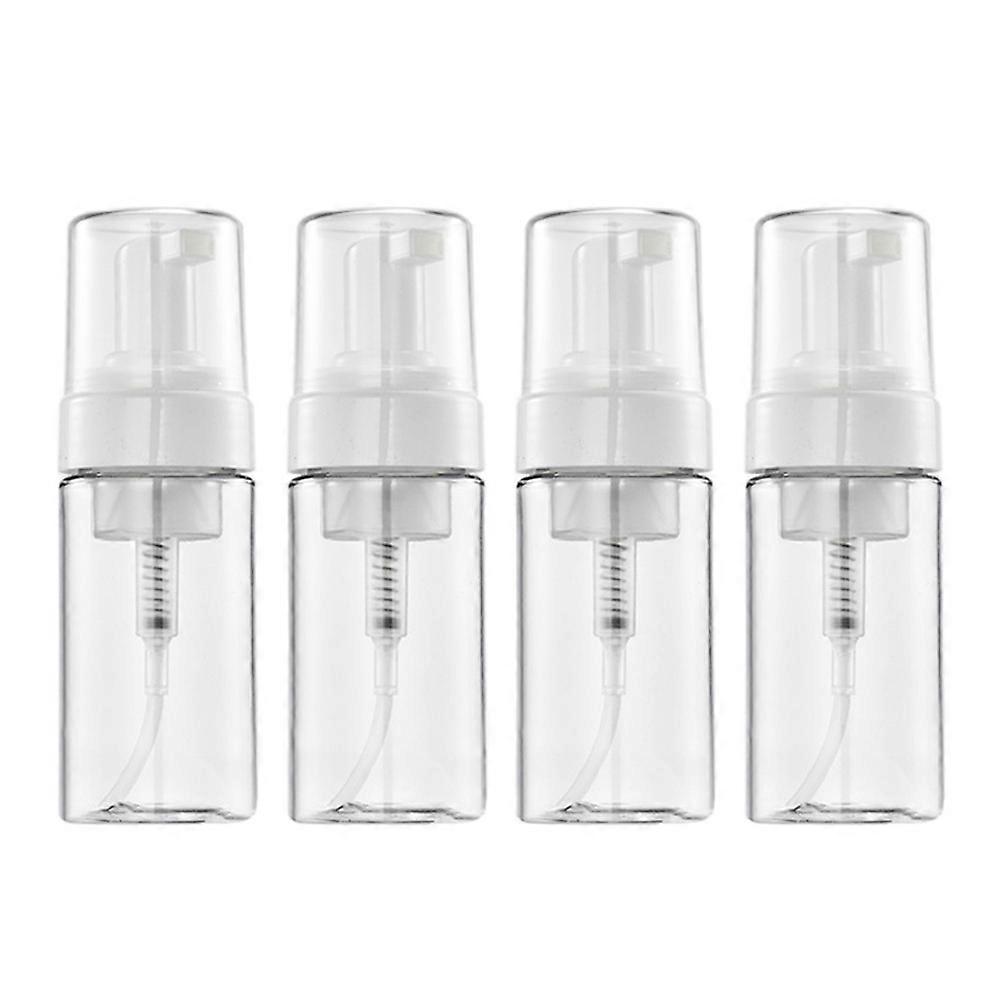 Refillable Pump Bottles Transparent Round Design For Travel Gym Shower 100ml
