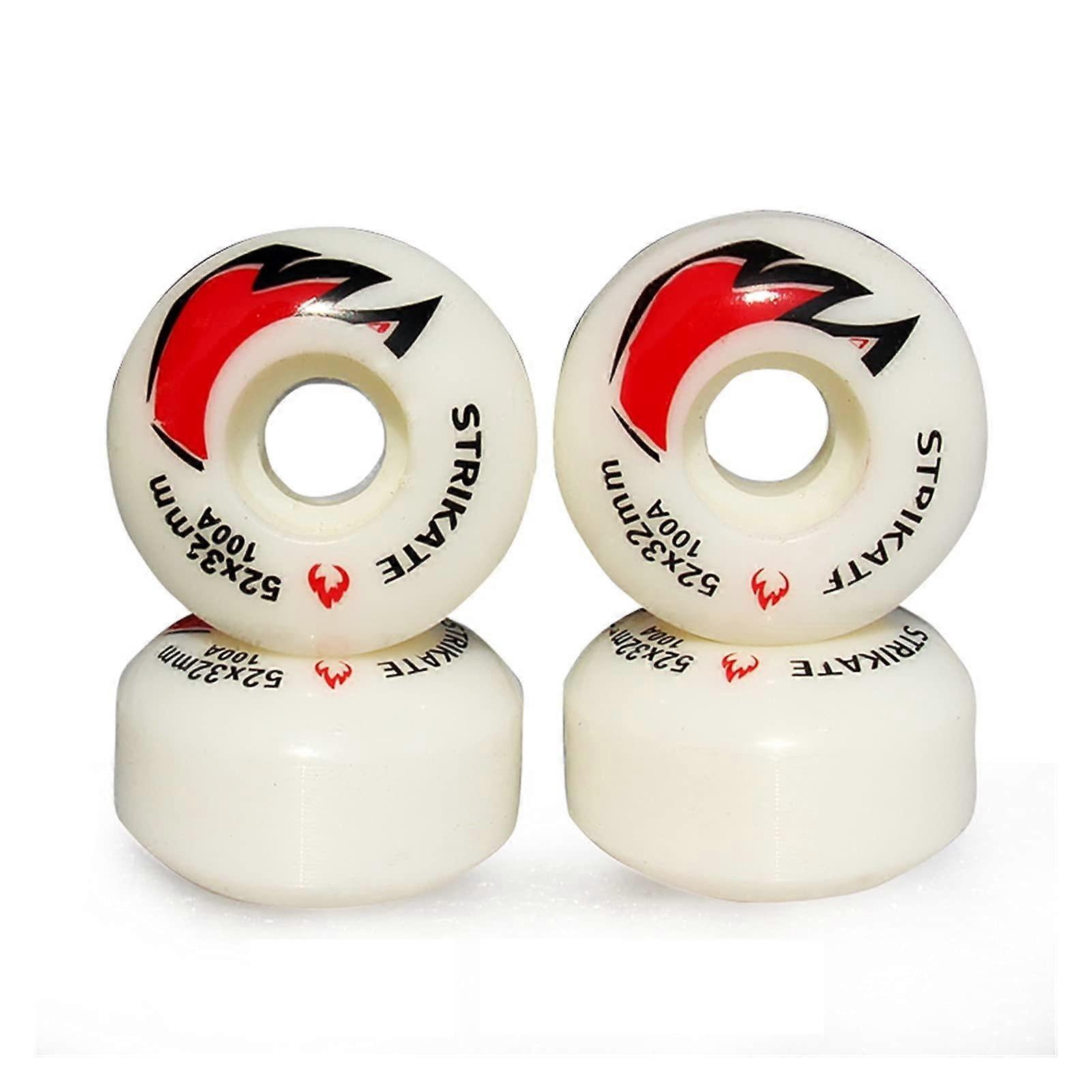 Skateboarding Accessories Skateboard Wheels, 4 Pieces Skateboard Wheels 52 x 32 mm, Durable Wheel Longboard, Cruiser Wheels Blanco