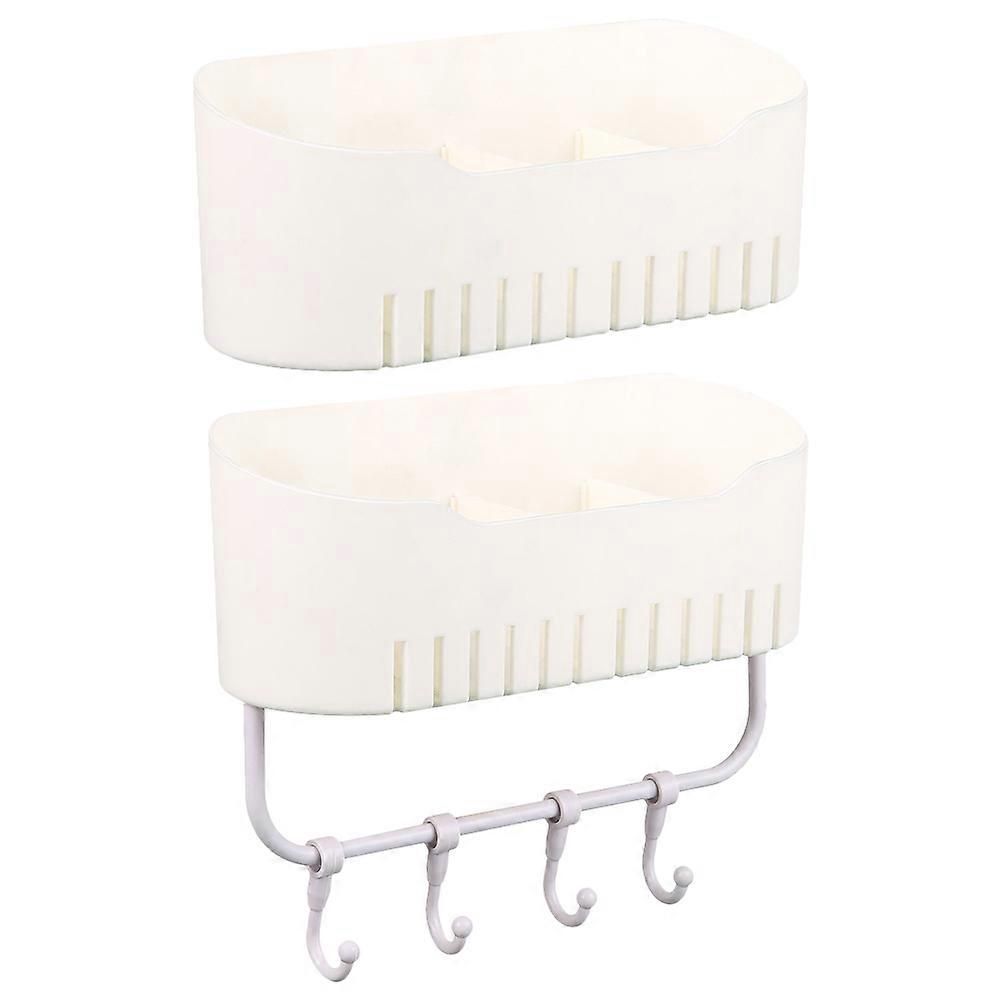 Bathroom Storage Mounted Shower Organizer Rack Practical Design For Kitchen Organization 23X19X9CM Hanging 2Pcs