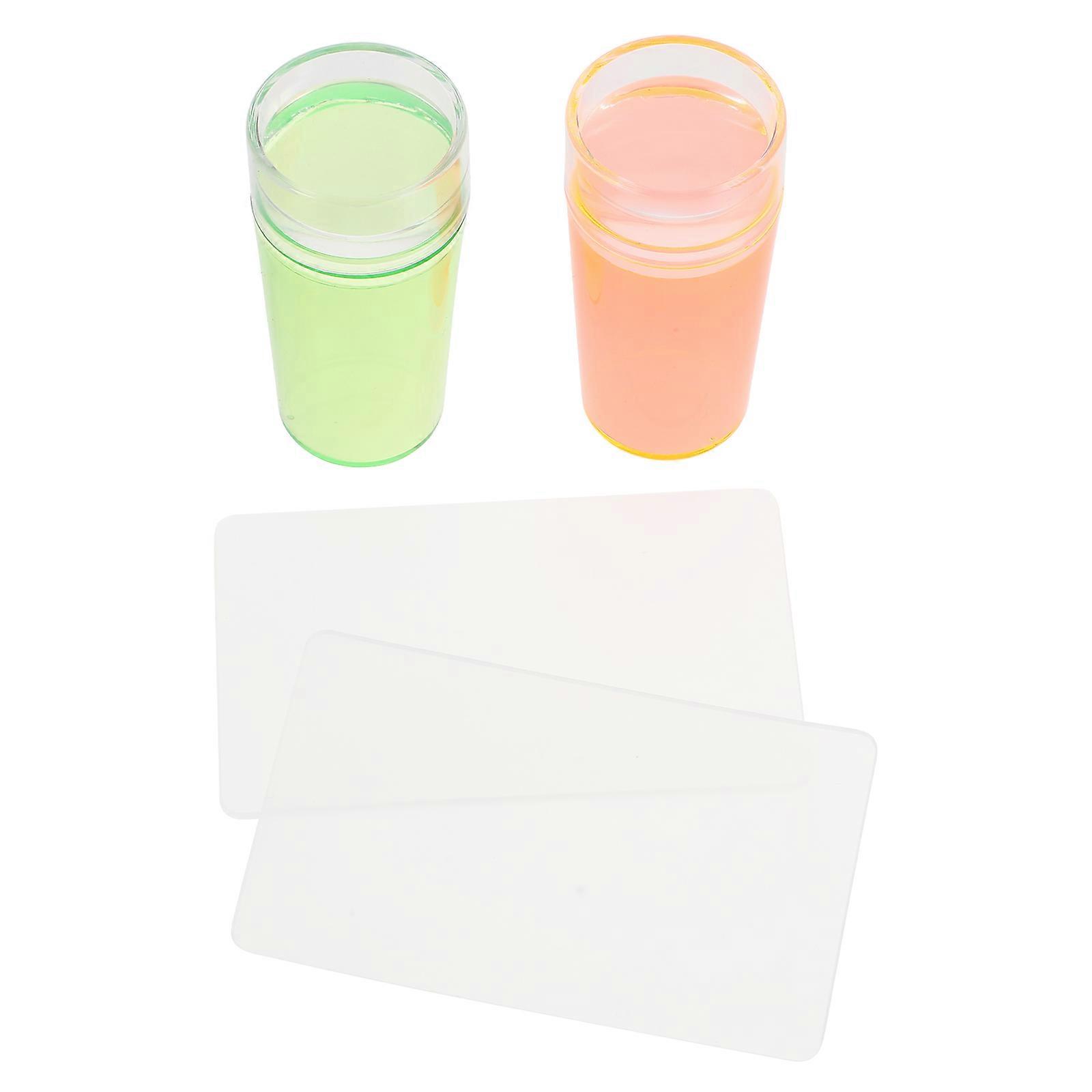 Practical Nail Stamper Tool Green 2Sets