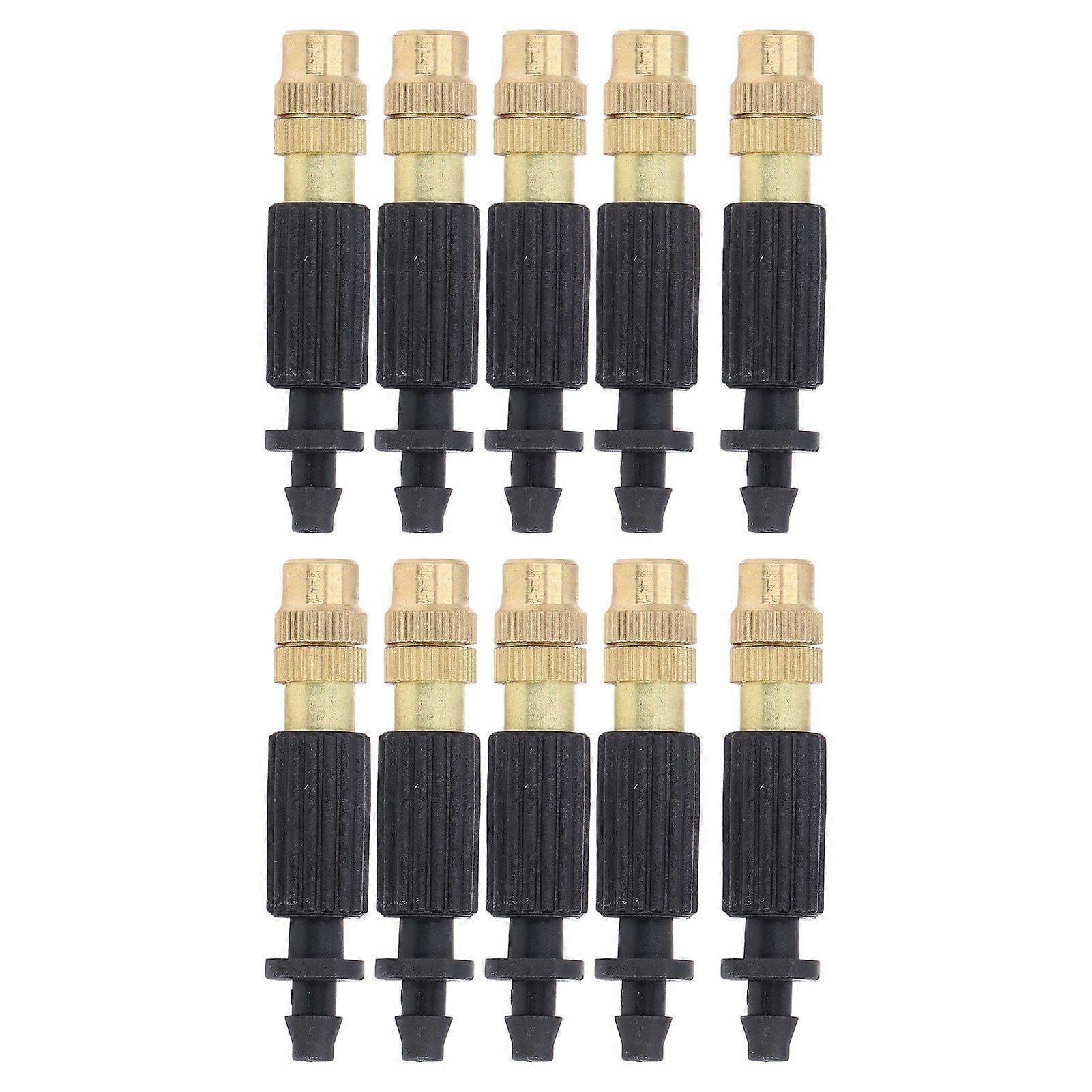 10pcs Atomizing Nozzle Brass Plastic Micro Misting Spray Head for Garden Irrigation